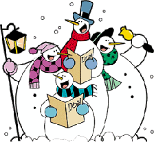 Snowmen Caroling Color